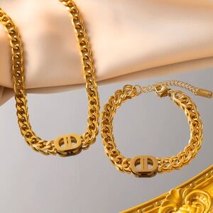 Stainless Steel 18K Gold Plated 💎